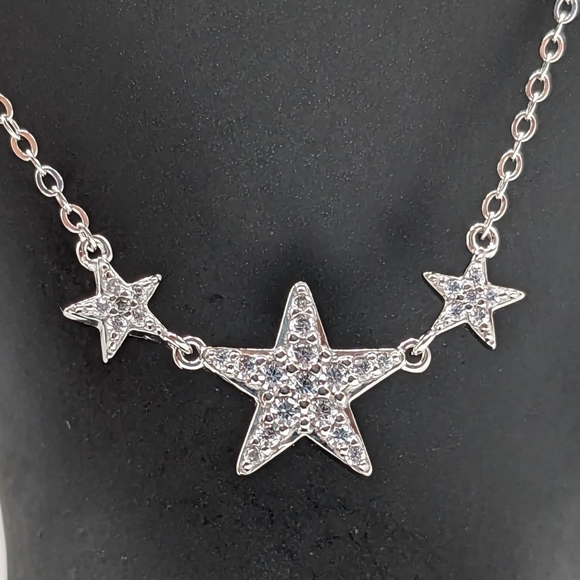 SAVE 20% Tri-Star Cubic Zirconia & Sterling Silver, 18", 2 Available NWOT - Picture 2 of 6